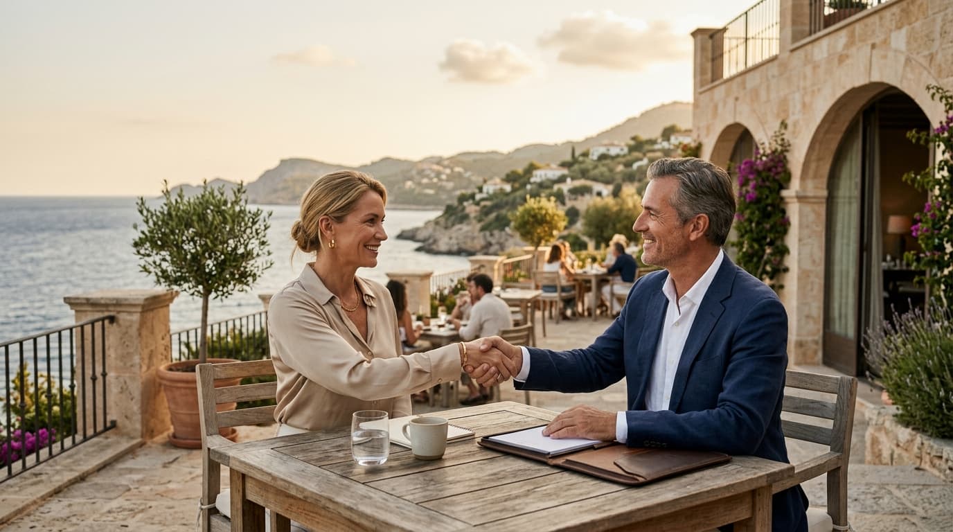Two people shaking hands